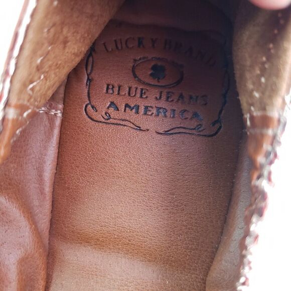 Lucky Brand Womens Sz 10 Rose Gold Snake Pattern Slip On Ballet Flats Shoes - Picture 13 of 13